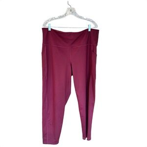 Ideology Woman's Leggings with Side Pockets Red (Burgundy-Cranberry) XXL